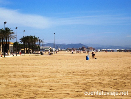 Playas del Cabanyal y de la Malva-rosa, Valencia.